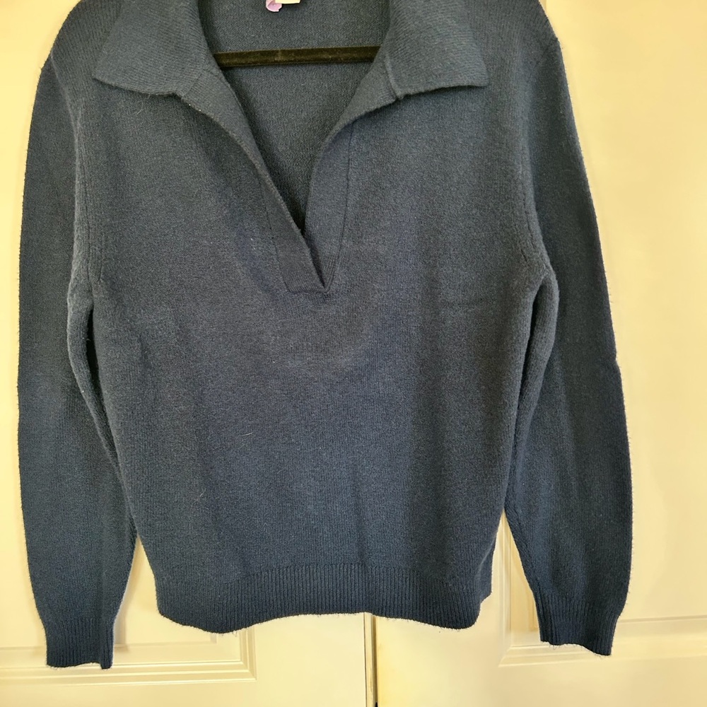 Beautiful WHBM Sweater Worn once. Dry clean tag attached. Blue